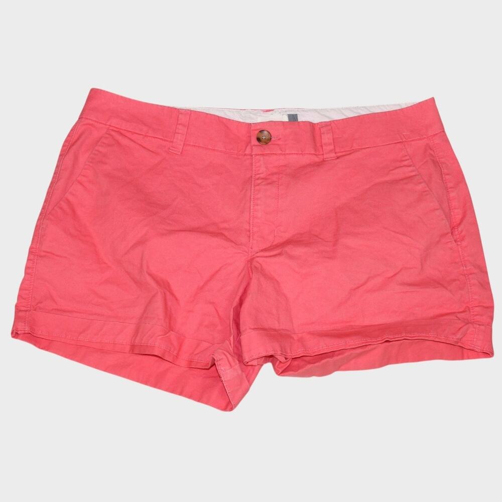 Old Navy Size 8 Chino Shorts Coral Pink Cotton Spandex Blend